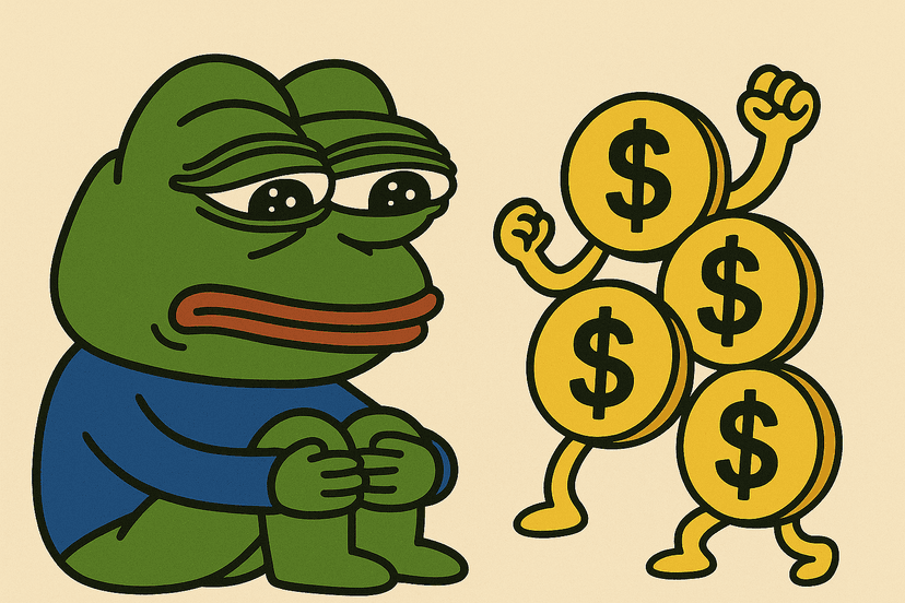 Friends making money Pepe meme