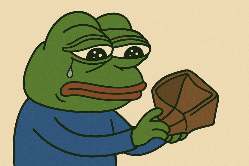 Rug pull Pepe meme